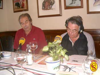 El maestro Rafael de Paula y Luis Rivas.