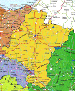 Mapa politico de Navarra Mapa politico de Navarra